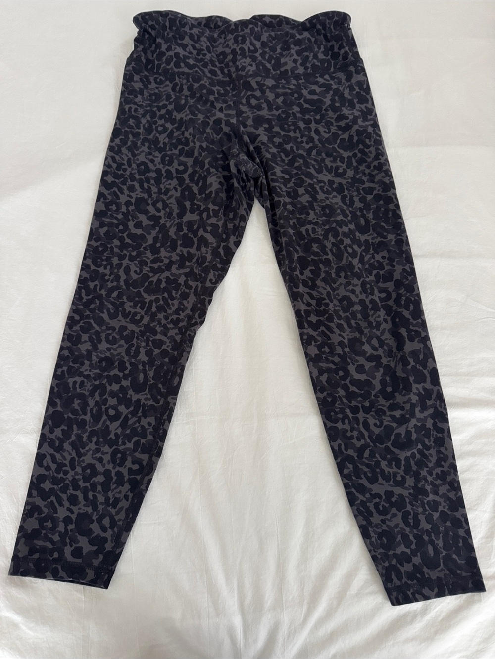 GAP Black & Charcoal Leopard Print Leggings